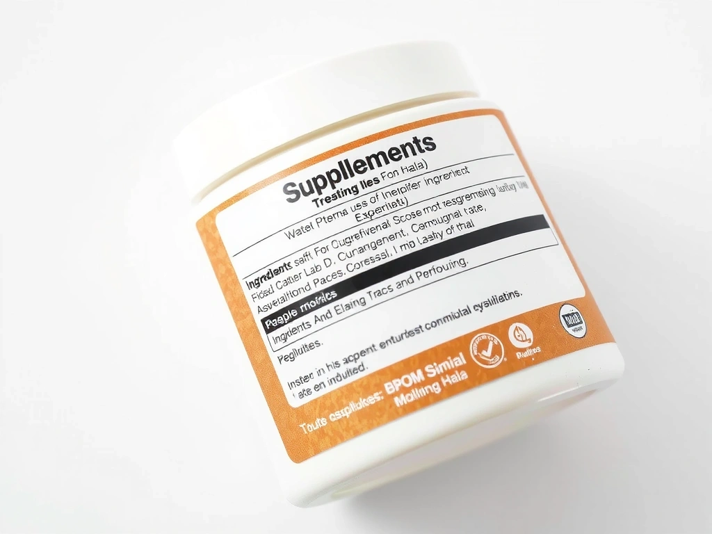 Detail label suplemen yang jelas